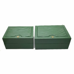 1円 ROLEX CASE ロレックスケース まとめ２点セット 時計用 空箱 BOX M 内箱 緑 モスグリーン ウォッチケース 山売り 328320240423