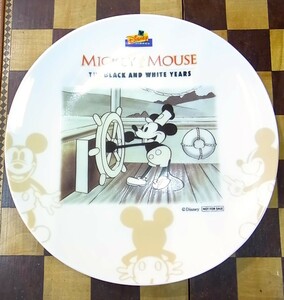 蒸気船ウィリー ミッキーマウス 非売品 絵皿 プレート Disney『THE BLACK AND WHITE YEARS』