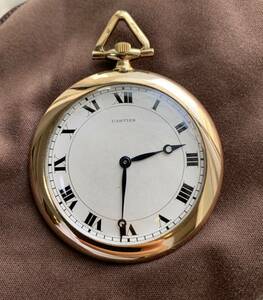 カルティエ・ロンドン(1928年) Cartier カルティエ 懐中時計 18K YG イエローゴールド 金無垢 手巻 EWC European watch and Clock Co.INC