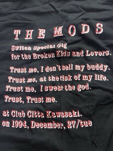 中古Tシャツ　THE MODS　ブラック　廃盤商品