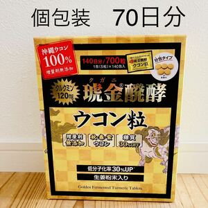 沖縄県産 琥金醗酵ウコン粒 1包(5粒)×70包〈70日分〉 サプリ ウコン