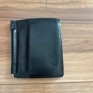 イルビゾンテIL BISONTE財布 札入れ 二つ折り財布 ブラック ジャンク品