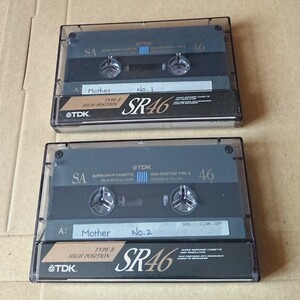 TDK カセットテープ ハイポジションテープ HIGH POSITION SR46×2本 ツメ無し 中古品