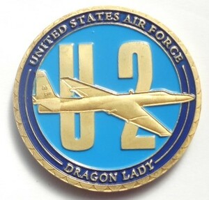 【説明文必読】アメリカ合衆国 空軍 USAF 航空機 U2 Dragon Lady ドラゴンレディー チャレンジコイン メダル