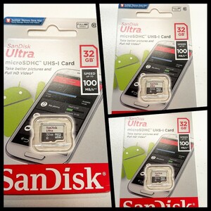 microSDカード 32GB Sandisk ３個セット