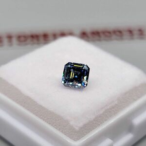 ラボ ビビッドブルーダイヤモンド 0.6ct アッシャーカット 宝石 鉱石 希少 輝き 高品質 宝石シリーズ スクエア形状 モアッサナイト C446