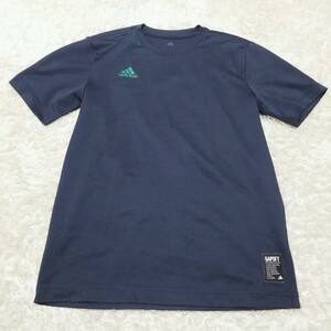 500円スタート★ adidas アディダス キッズ ジュニア 子供用 迷彩ロゴ 半袖Tシャツ ネイビー 160サイズ Y973