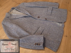 USA製 Stanley Blacker Harris Tweed 80年代 ビンテージ ヘリンボーン ハリスツイード ２釦 テーラード ジャケット ブレザー サイズ XL相当