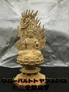 稀少 珍品 不動明王 総檜材　仏教工芸品　木彫仏教　精密彫刻　極上品　仏師で仕上げ品