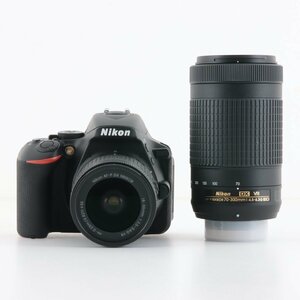 1円～ Nikon ニコン デジタル一眼 D5600　/　18-55mm F3.5-5.6G VR　/　70-300mm F4.5-6.3G ED VR　【電源ONのみ確認】