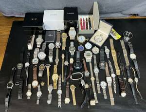 時計 まとめ売り 大量 約50個 腕時計 SEIKO CASIO CITIZEN 懐中時計 G-SHOCKカシオ セイコー OMEGAなど ブランド 様々 メンズ レディース