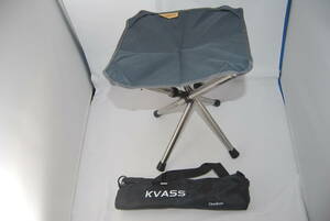 ★外観良好★ KVASS アウトドアチェア 折りたたみ椅子 グレー #SA-410
