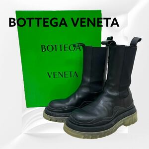 箱付き BOTTEGA VENETA ボッテガヴェネタ サイドゴア クリアソール タイヤ チェルシーブーツ レディース