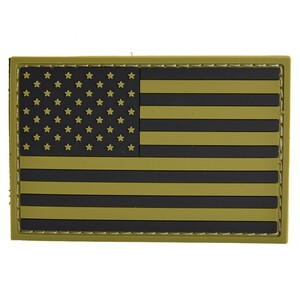 Voodoo Tactical ミリタリーパッチ 星条旗 ラバー製 ベルクロ付 [ コヨーテ ] アメリカ国旗