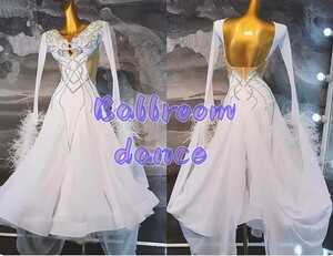 社交ダンスドレス　社交ダンス衣装/モダンドレス/パーティー　スタンダート サイズ変更可、色変更可　MD018