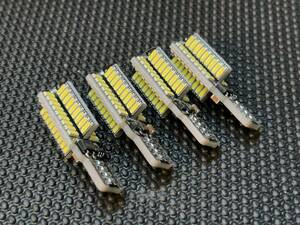 T16 T10 LED ホワイト爆光72SMD 6000Kナンバー灯 15000ルーメン 4個セット