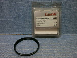 中古良品 hama Filter Adapter フィルターアダプター 14849 Stepping ring M48-M49 点検済み
