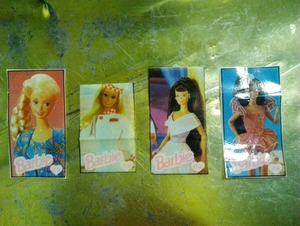 Barbie バービー 人形　海外スクラップ　フィギュア　シート　四枚セット