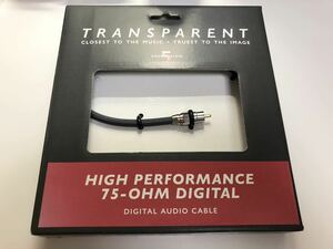 GWセールラスト3日！ 未開封 TRANSPARENT High Performance Digital 75Ω HPDL1 1m デジタルケーブル RCA AXISS 正規品 new unopened