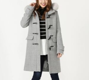 rienda リエンダ Faux ファー ウール ダッフルコート グレー Sサイズ yshop服