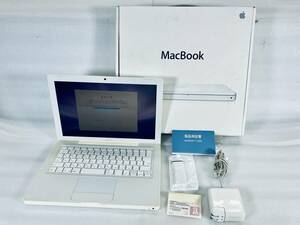 R7810C【旧Mac】Apple MacBook A1181 MA700J/A 13.3型/Core2Duo/メモリ1GB/HDD80GB/DVD-RW/Leopard10.5.1/充放電回数71回/