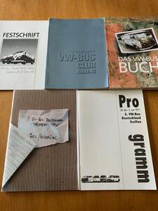 VW-Bus Deutschland Treffen プログラム　1987-1991 5冊　案内カード付き