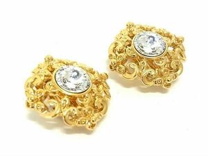 1円 ■極美品■ NINA RICCI ニナリッチ クリップ式 イヤリング アクセサリー レディース ゴールド系 BK1425