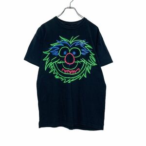 半袖 プリント Tシャツ S～ ブラック ネオン グリーン ブルー ピンク セサミストリート キャラクター 古着卸 アメリカ仕入 a506-7078