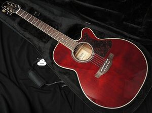 コンタクトPU増設済 Takamine DMP551C WR タカミネ ワインレッド エレアコ アコースティックギター デュアルピックアップ仕様