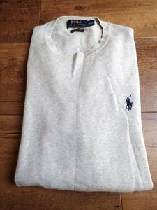 【RALPH LAUREN ラルフローレン】PIMA COTTON メンズ(M 175/96A)薄手美品ニットセーター