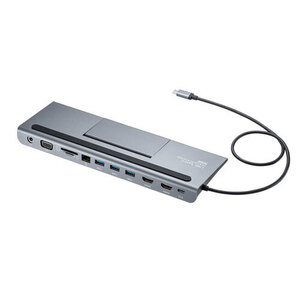 USB Type-Cドッキングステーション HDMI×2/VGA・USBデバイス・カードリーダー・有線LANポート サンワサプライ USB-CVDK8 送料無料 新品