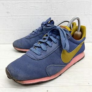 1378◎ NIKE PRE MONTREAL ナイキ プリモントリオール 靴 シューズ スニーカー ローカット フラット ソール ネイビー レディース24.0