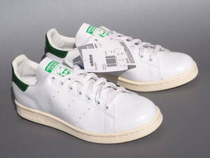 デッド！新品！ 27,5cm 限定 15年 adidas Originals STAN SMITH スタンスミス ガラスレザー 白 x 緑 天然皮革レザー STANSMITH