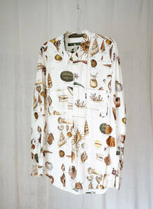 稀少 2016SS Paul Harnden Shoemakers Mens Shell Print Shirt XL(M~L相当) cotton100 ポールハーデン