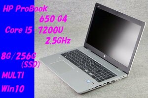 O●HP●ProBook 650 G4●Core i5-7200U(2.5GHz)/8G/500G/MULTI/Win10●1