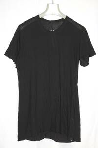 【希少】Rick Owens｜リック・オウエンス FOGACHINE S/S 22 セミシアートップ コットン 半袖Ｔシャツ 黒 M ほぼ新品