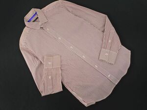ネコポスOK BOYCOTT ボイコット ストライプ シャツ size2/白ｘボルドー ■◇ ☆ dfb5 メンズ