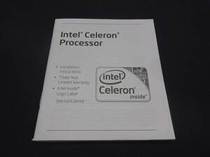 【売り切り】intel Celeron inside　説明書＆ステッカー