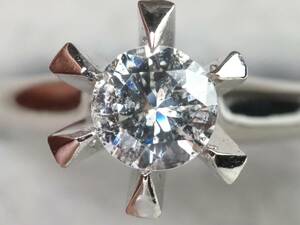 【3897A】Pt900プラチナ 天然ダイヤモンド 0.30ct/2.77g リング 指輪 ♯9