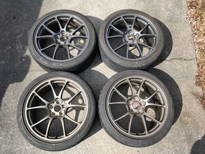 【鍛造】TWS T66-F 18インチ 8j+44 100/5穴 225/40R18 ブリジストン ポテンザ S007A 86/BRZ