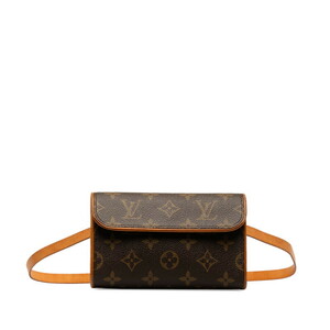 ルイ ヴィトン モノグラム ポシェット フロランティーヌ XS ボディバッグ ウエストバッグ M51855 ブラウン LOUIS VUITTON 【中古】