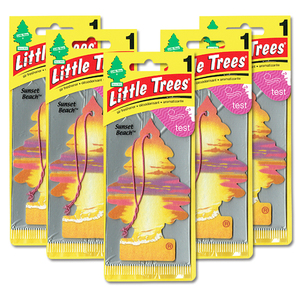 リトルツリー サンセット ビーチ 5枚セット Little Trees 芳香剤 車 部屋 吊り下げ USA エアフレッシュナー【メール便 送料無料】