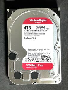 【送料無料】　★ 4TB ★ WD RED Plus　/　WD40EFZX 【使用時間：6623ｈ】2023年製　良品　Western Digital RED Plus 3.5インチ内蔵HDD