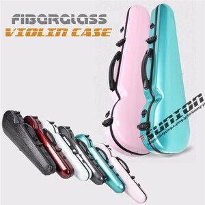 VIOLIN CASE バイオリンケースサイズ 4/4 楽器 管楽器 グラスファイバー製 軽量 堅牢 ケース クッション付き 3W