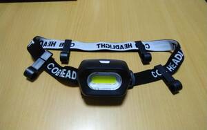 送料無料　LED COBヘッドライト　ヘルメットクリップ付き　防災セットに!　