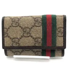 GUCCI グッチ GG柄 GGスプリーム シェリーライン 6連キーケース