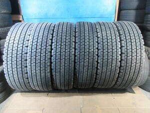 22.5インチ 再生タイヤ スタッドレス ブリヂストン BRIDGESTONE W900 275/80R22.5 6本 №06993 室内保管 トラックタイヤ 大型 TB 冬タイヤ