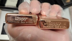 ZIPPO solid copper　カッパー　コッパー2002　と復刻2022の2個セット