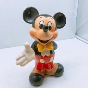 ビンテージ★オールドミッキー 陶器 置物 ミッキーマウス ディズニー 24cm 当時物 レトロ 中古