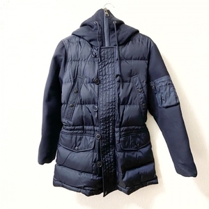 モンクレール MONCLER ダウンジャケット サイズ0 XS MONTEMART(モンテマート) ダークネイビー×黒 メンズ 長袖/冬 ジャケット